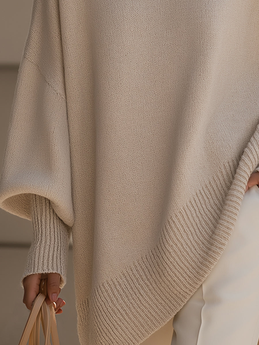 Evelyne – Elegant jumper with an asymmetrical hem