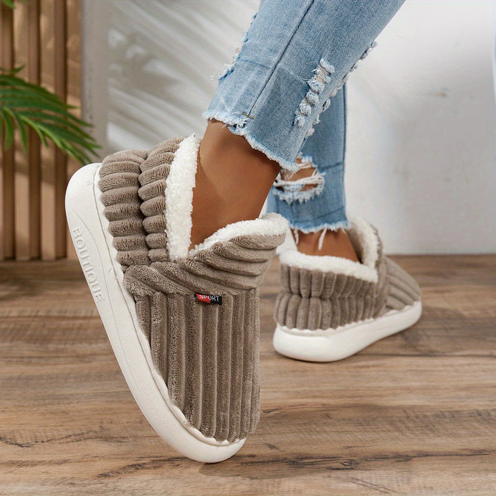The CozyStep plush slippers