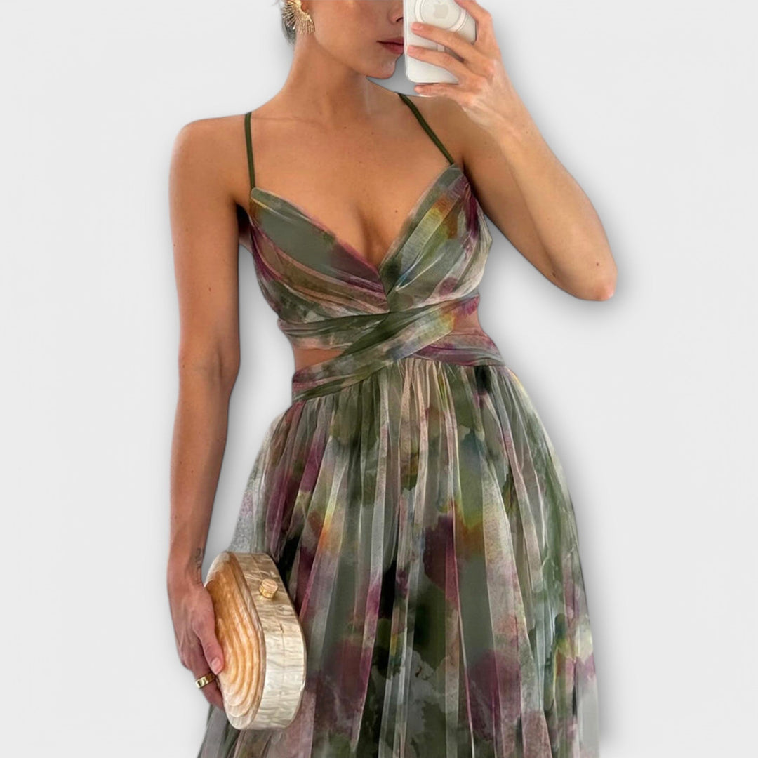 Annai – Elegant Mesh Maxi Dress