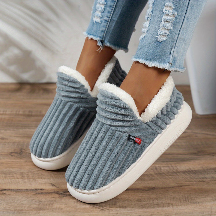 The CozyStep plush slippers