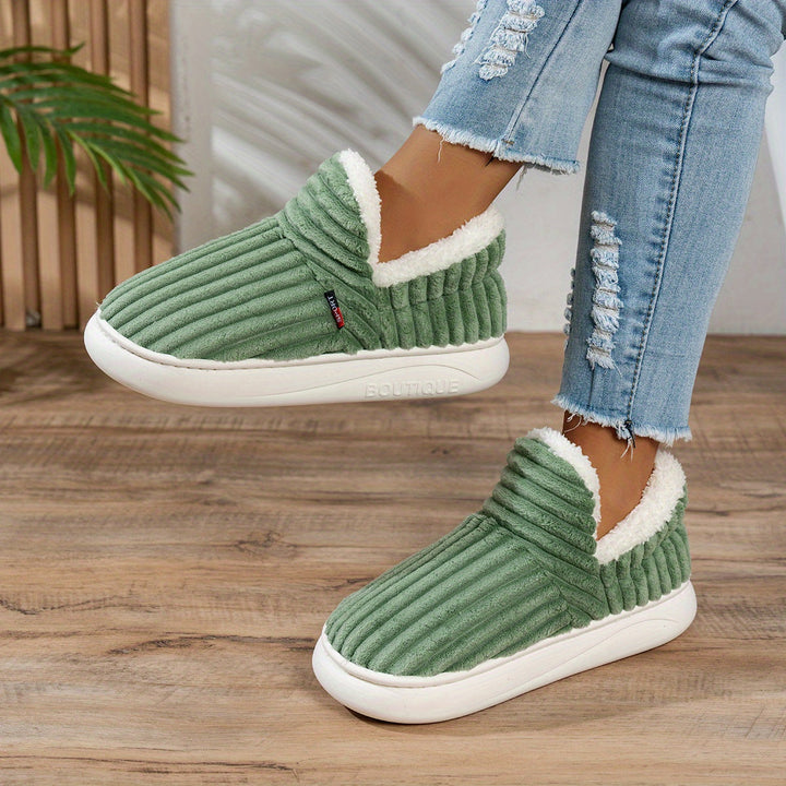 The CozyStep plush slippers
