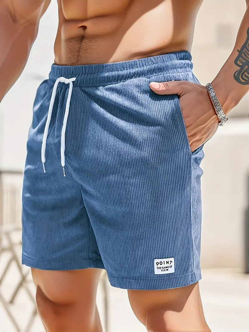 Men's Elastic Waist Corduroy Summer Shorts