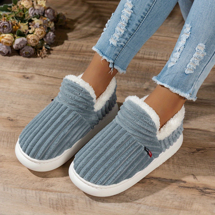 The CozyStep plush slippers
