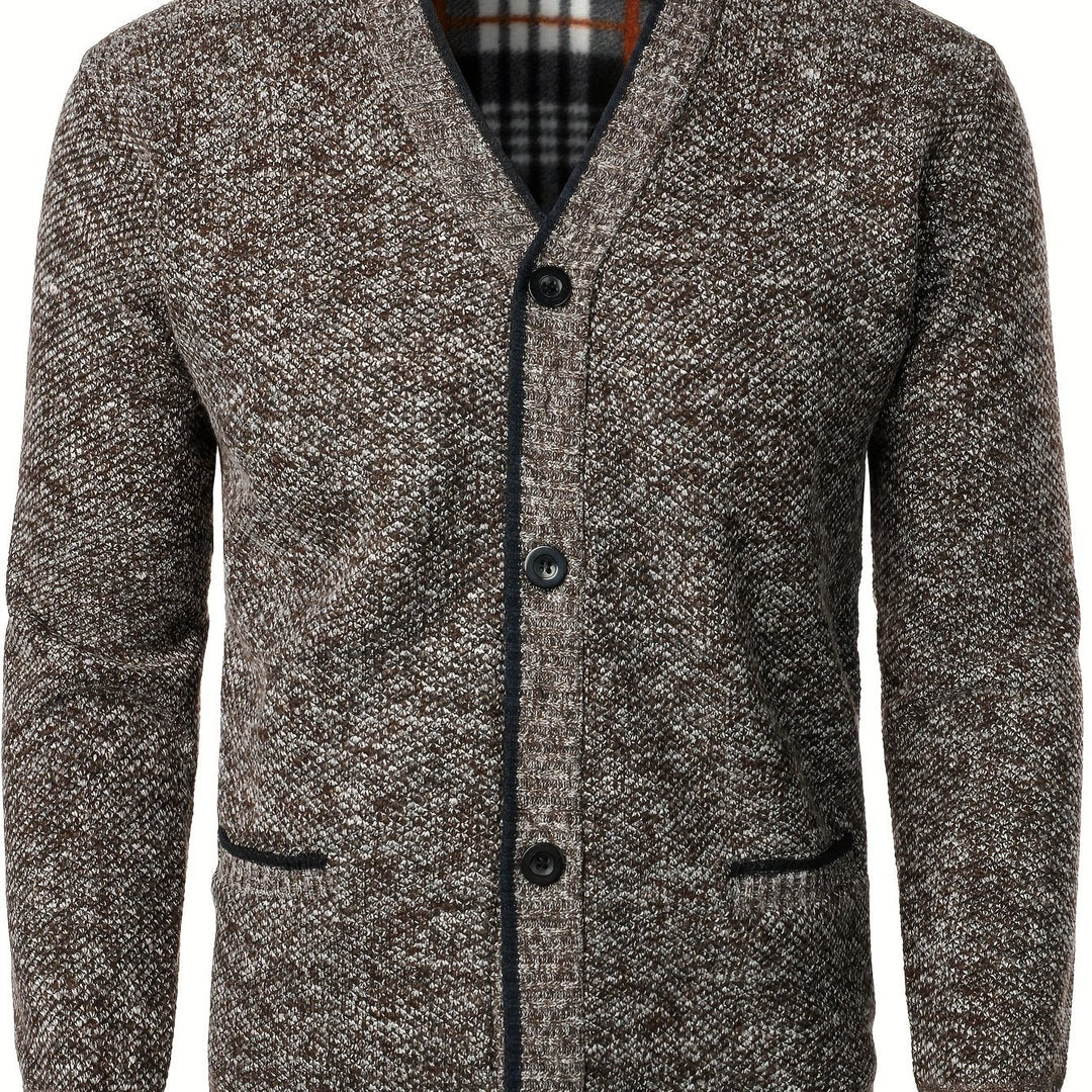 Men's Knitted Cardigan with Buttons