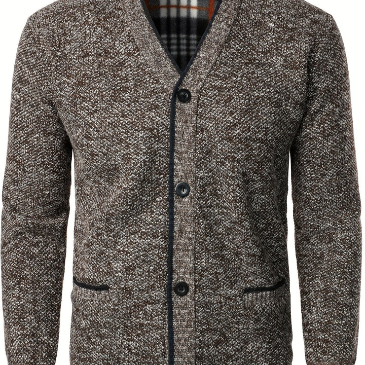 Men's Knitted Cardigan with Buttons