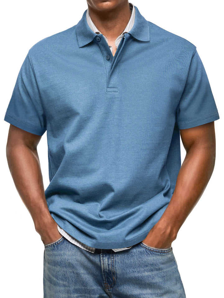 Men's Polo Shirt Short Sleeve Casual Polo Shirt Men's Slim Fit