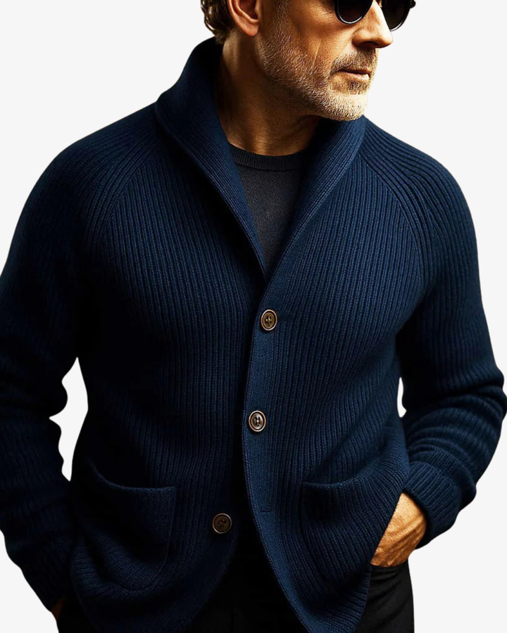 Jameson | Men's Tailored Button-Front Knit Cardigan