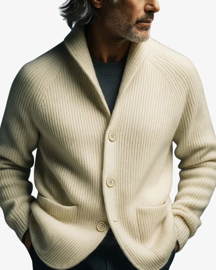 Jameson | Men's Tailored Button-Front Knit Cardigan