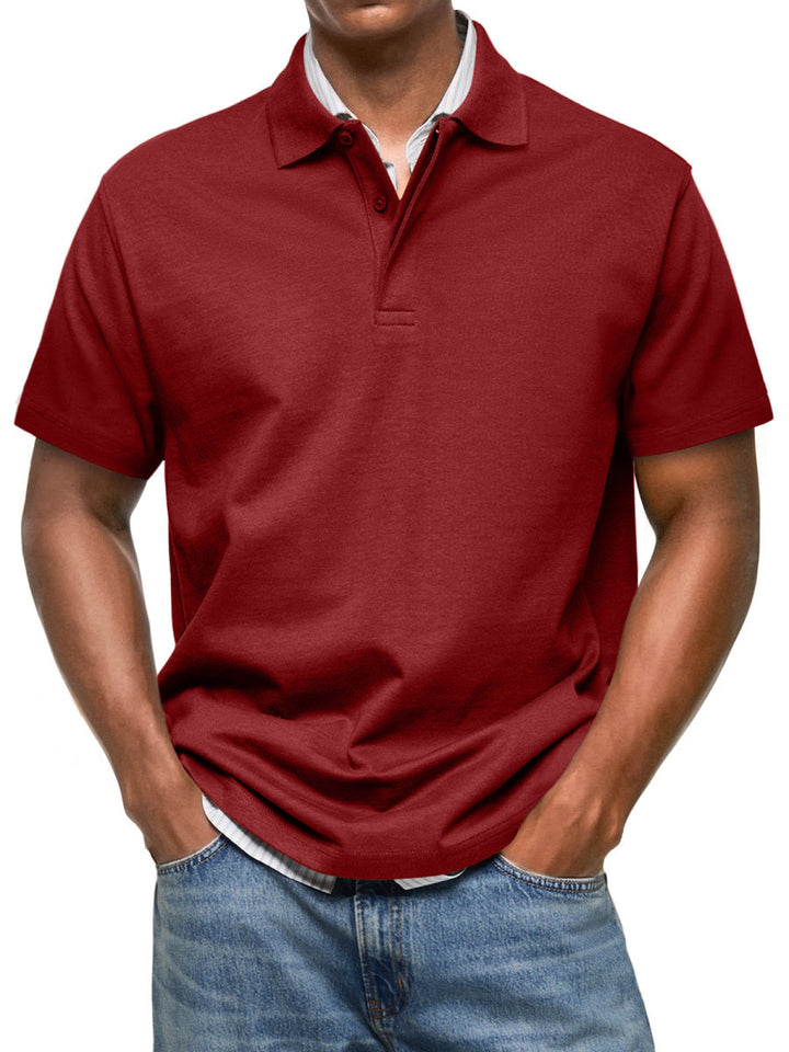 Men's Polo Shirt Short Sleeve Casual Polo Shirt Men's Slim Fit