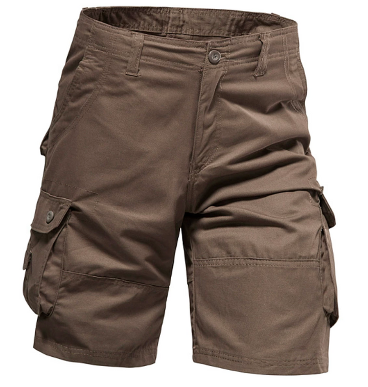 GolfThing High Quality Cotton Outdoor Cargo Shorts - Coffee