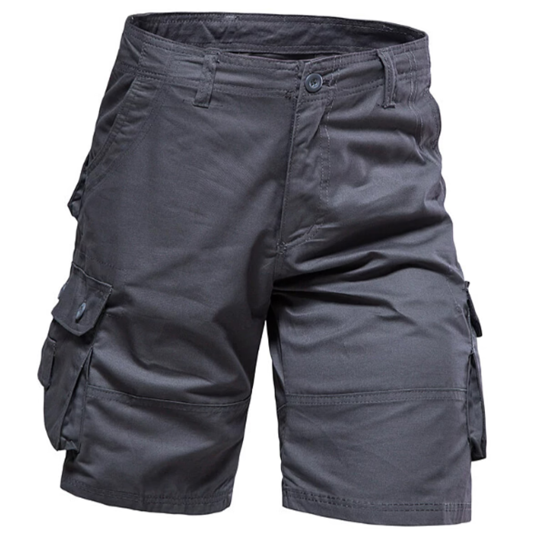 GolfThing High Quality Cotton Outdoor Cargo Shorts - Grey
