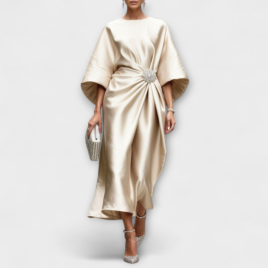 Luxury Shiny Satin Evening Dress
