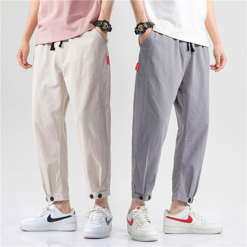 Theo | Slim Fit Cotton Trousers