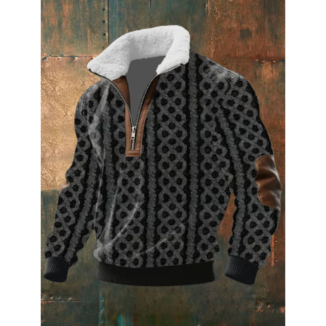 Ettiene™ | Fleece turtleneck jumper with zip and high collar