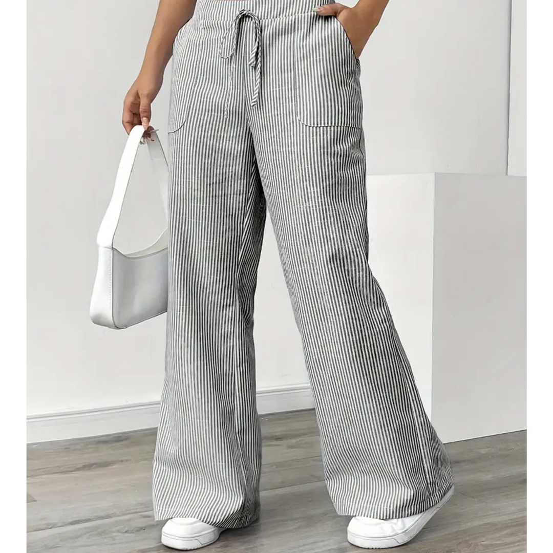 Amber™ | Striped Trousers With Pockets