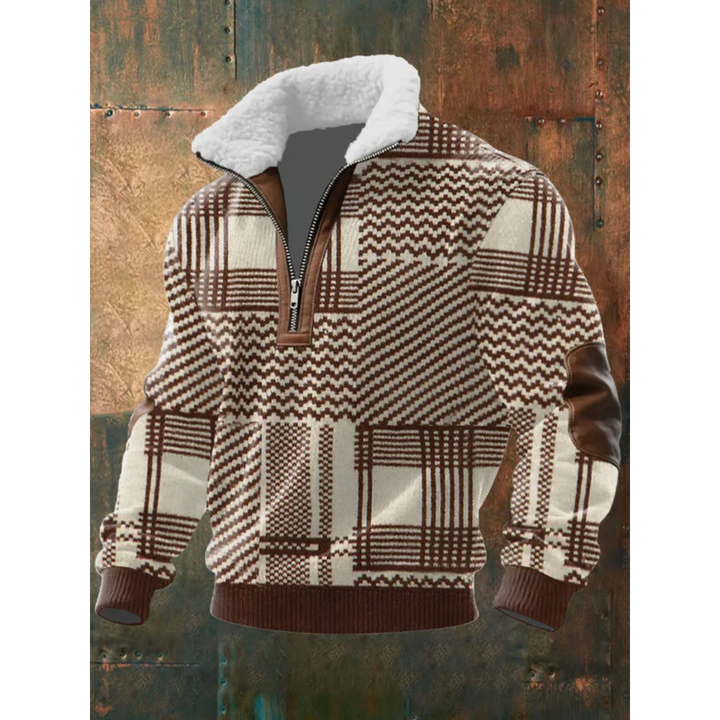 Ettiene™ | Fleece turtleneck jumper with zip and high collar