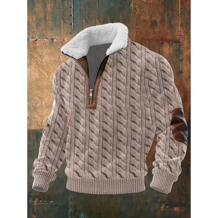 Ettiene™ | Fleece turtleneck jumper with zip and high collar