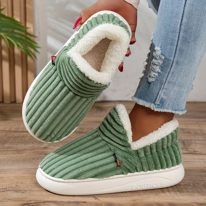 The CozyStep plush slippers