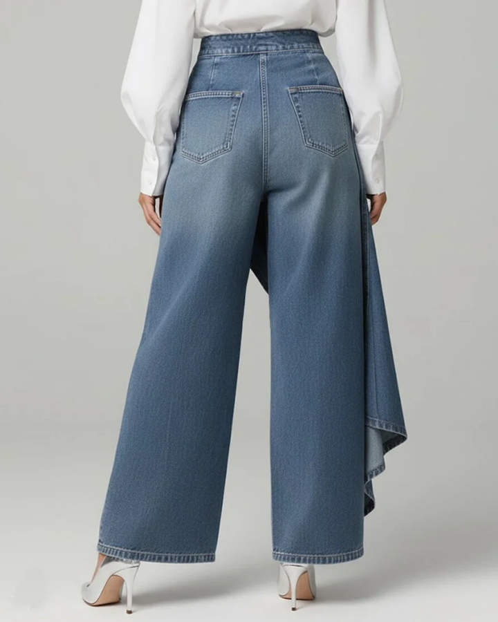 Abigail | Slim Fit Denim Wrap Design Jeans