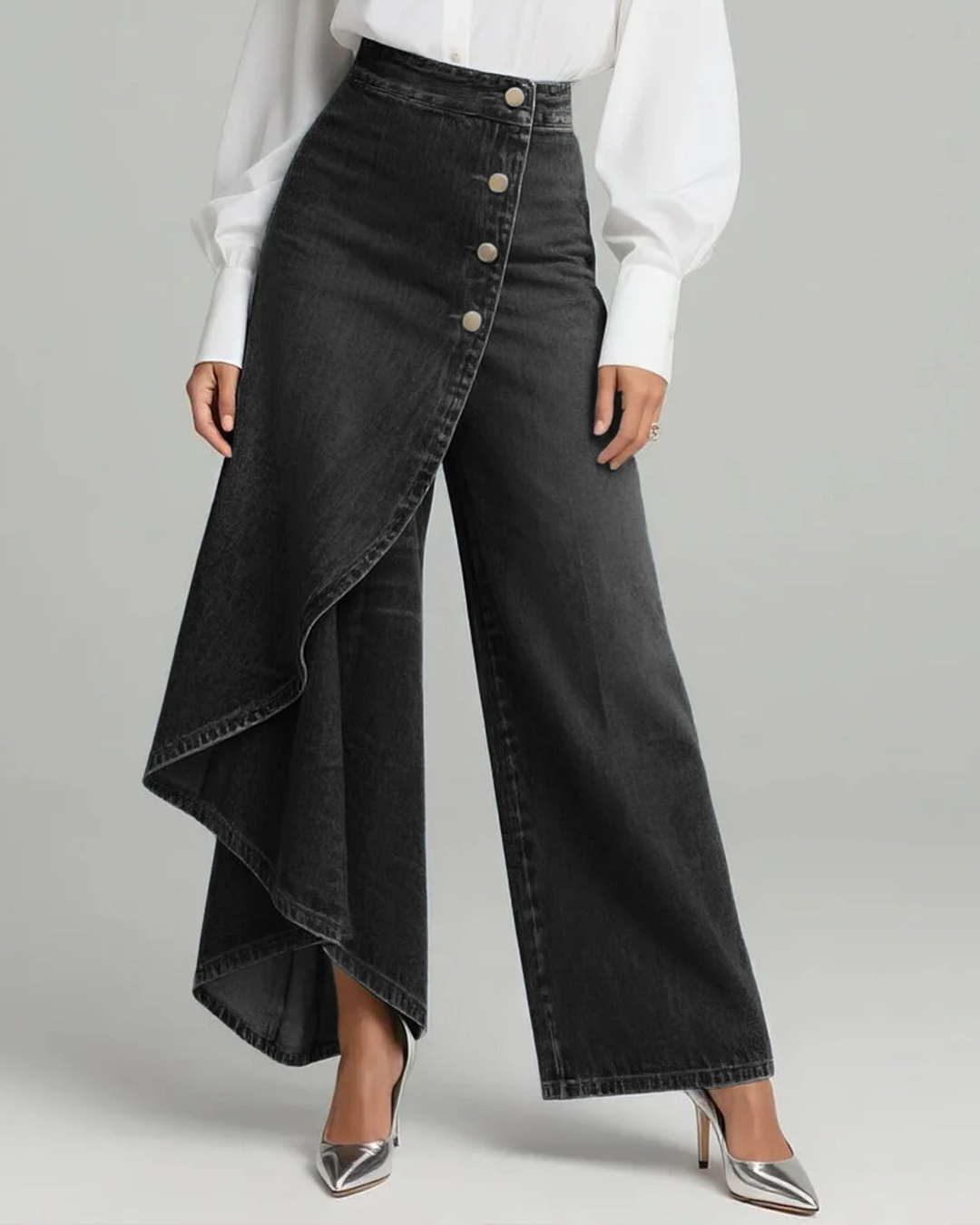 Audrey | Wrap Denim Trousers