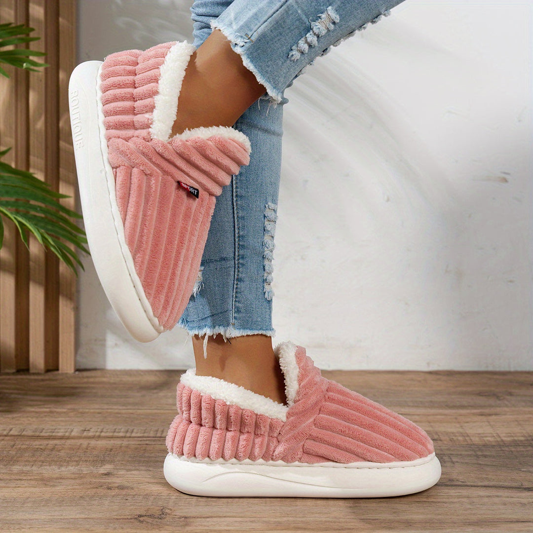 The CozyStep plush slippers