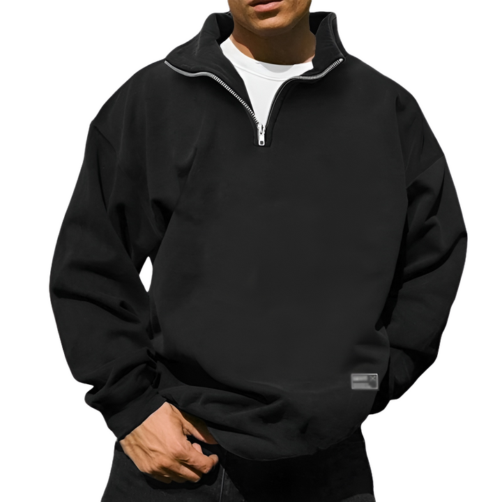Liam - Fleece Sweater with Stand Collar