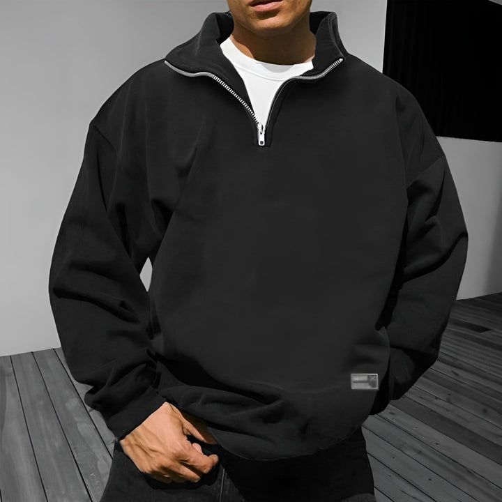 Liam - Fleece Sweater with Stand Collar