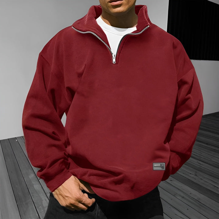 Liam - Fleece Sweater with Stand Collar