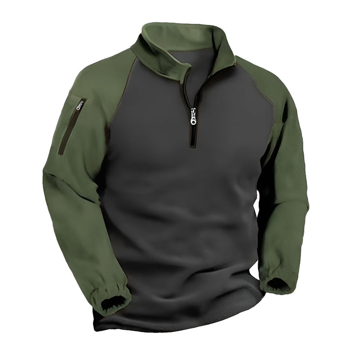 Elijah - Outdoor Plush Sweatshirt with Stand Collar