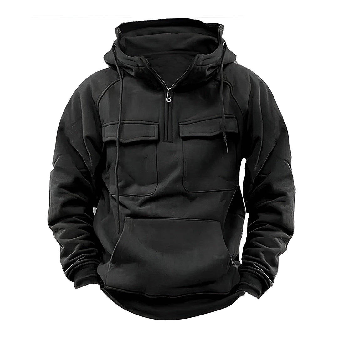 James - Vintage Hoodie with Multi-Pocket & Extra Warmth