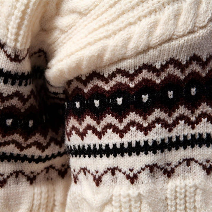 Henry - Men's Vintage Colourblock Jacquard Pullover