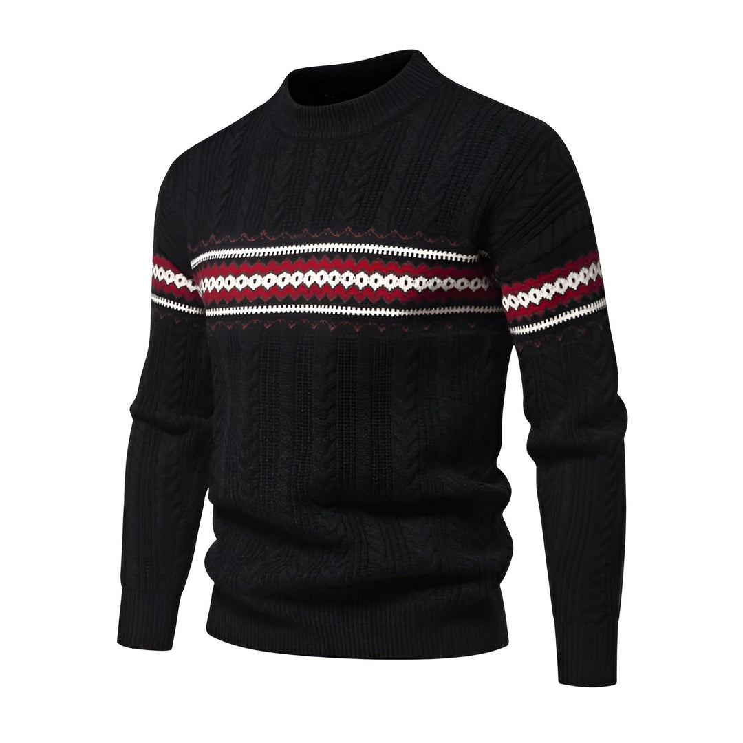 Henry - Men's Vintage Colourblock Jacquard Pullover