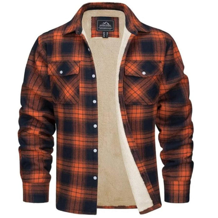 Plaid Overshirt | Men's Button-Up Fleece Jacket