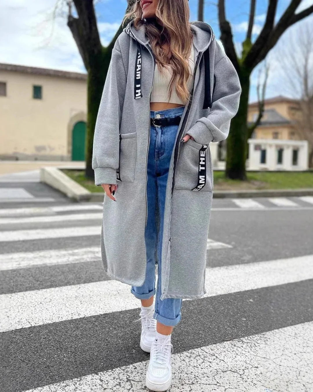 Marina - Long hooded sweatshirt