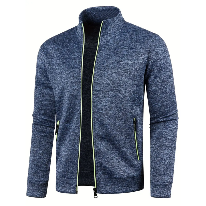 Jonas | Men's Sweat Jacket Stand-up Collar Full Zip Melange