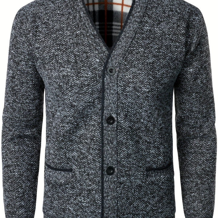 Men's Knitted Cardigan with Buttons