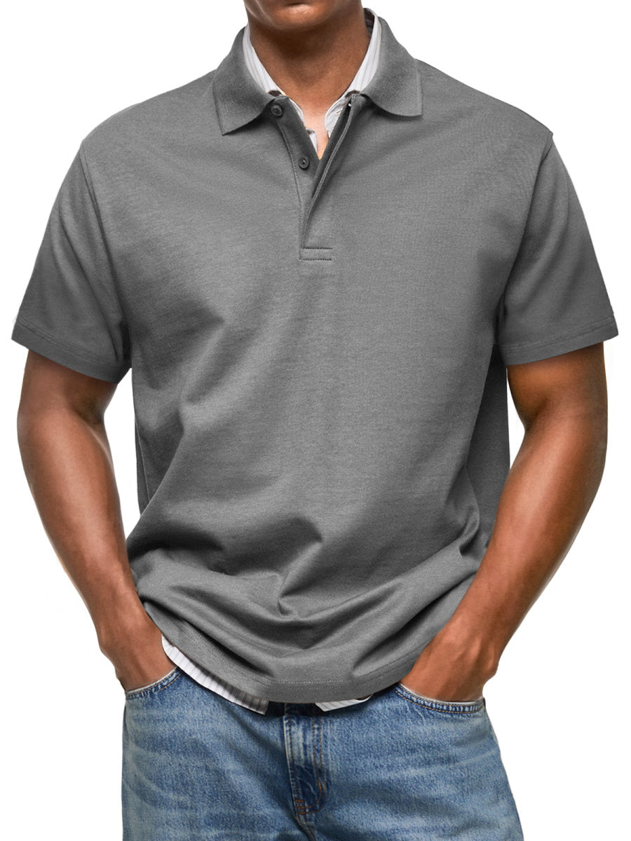 Men's Polo Shirt Short Sleeve Casual Polo Shirt Men's Slim Fit
