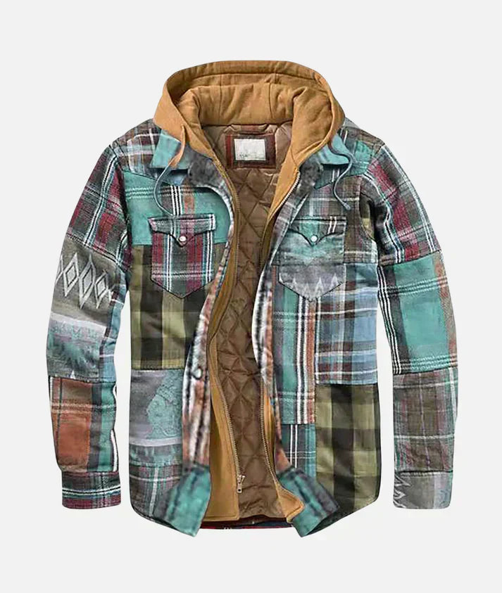 Šimon - Plaid patchwork jacket full of style and character