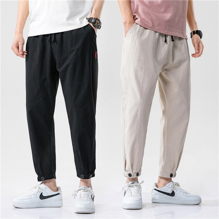 Theo | Slim Fit Cotton Trousers