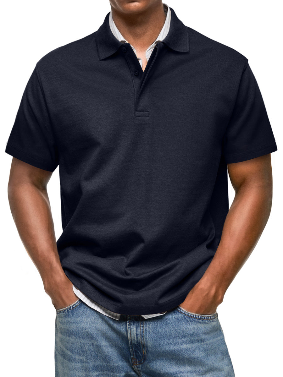 Men's Polo Shirt Short Sleeve Casual Polo Shirt Men's Slim Fit