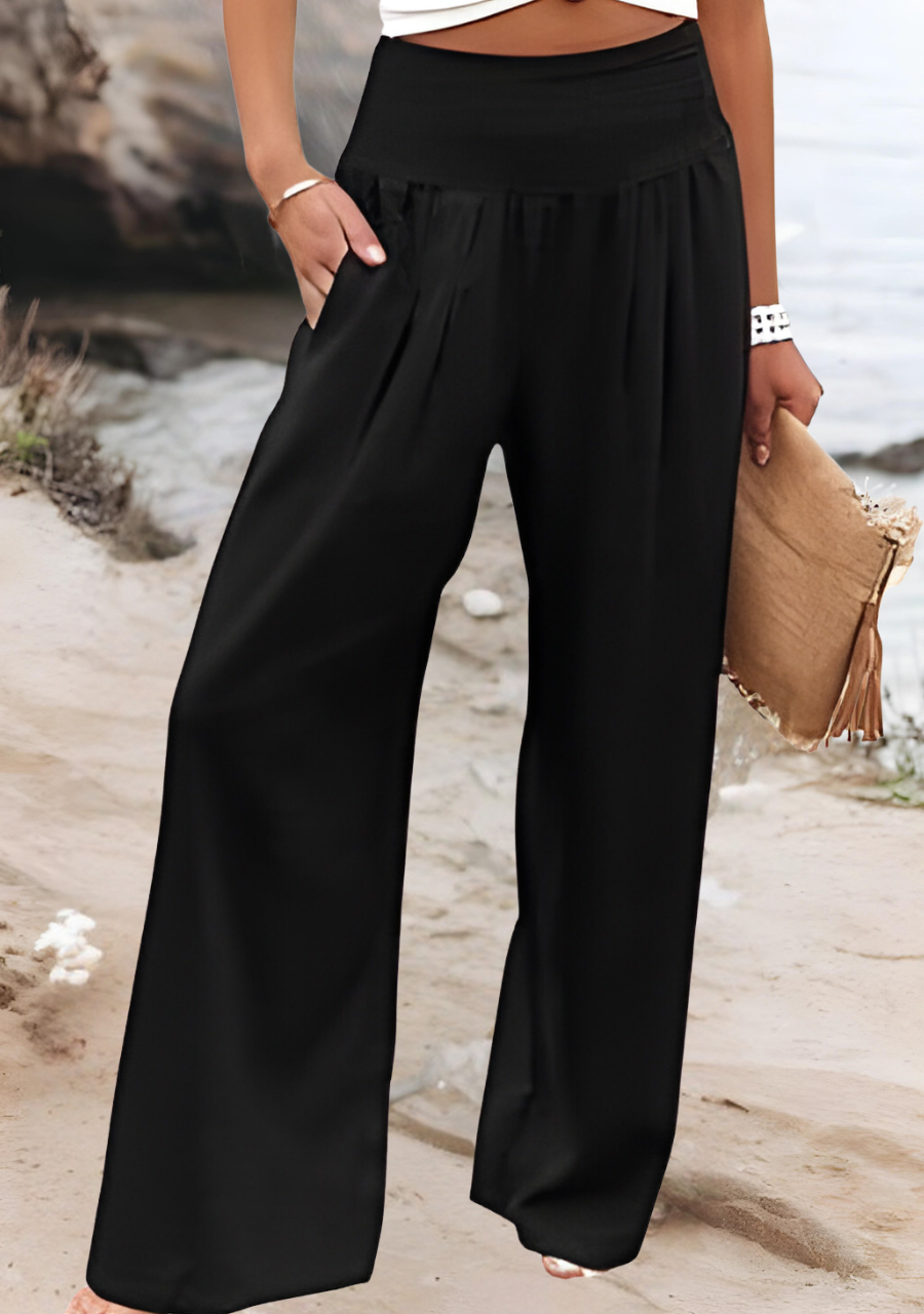 Susan™ | Flowing Beach Trousers with Wide Legs