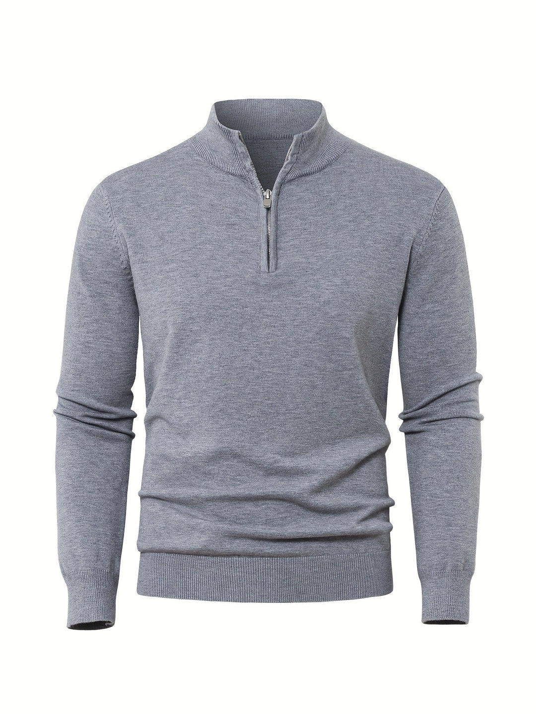 Men's Knitted Jumper with Half Zip