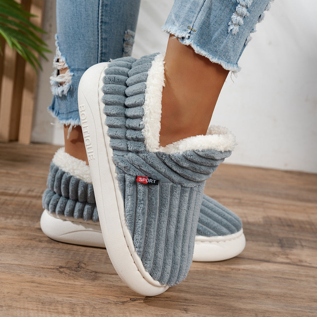 The CozyStep plush slippers