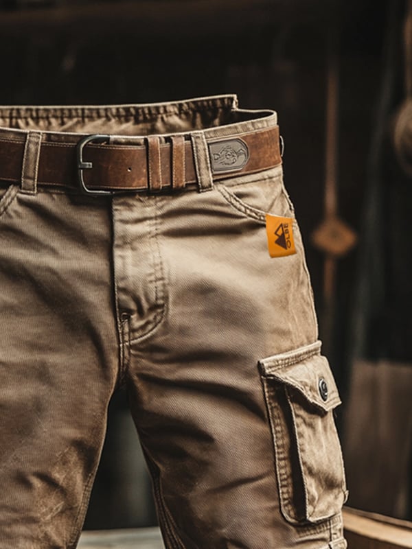 Ben | Retro Short Cargo Trousers with Multiple Pockets