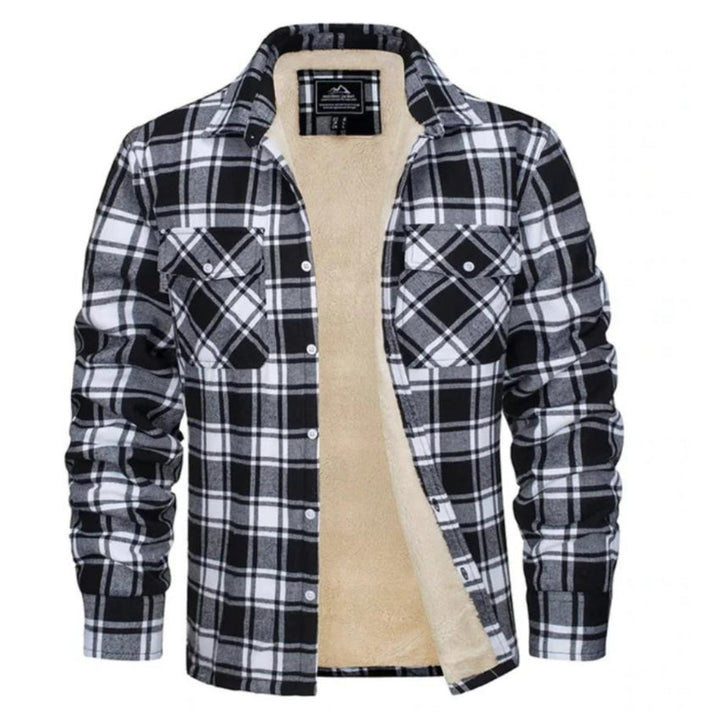Plaid Overshirt | Men's Button-Up Fleece Jacket