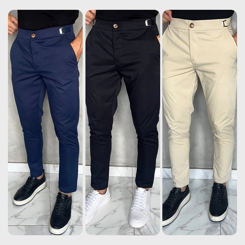 Matan | Classic Stretch Slim Fit Trousers