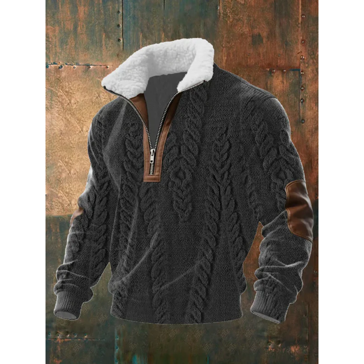 Ettiene™ | Fleece turtleneck jumper with zip and high collar