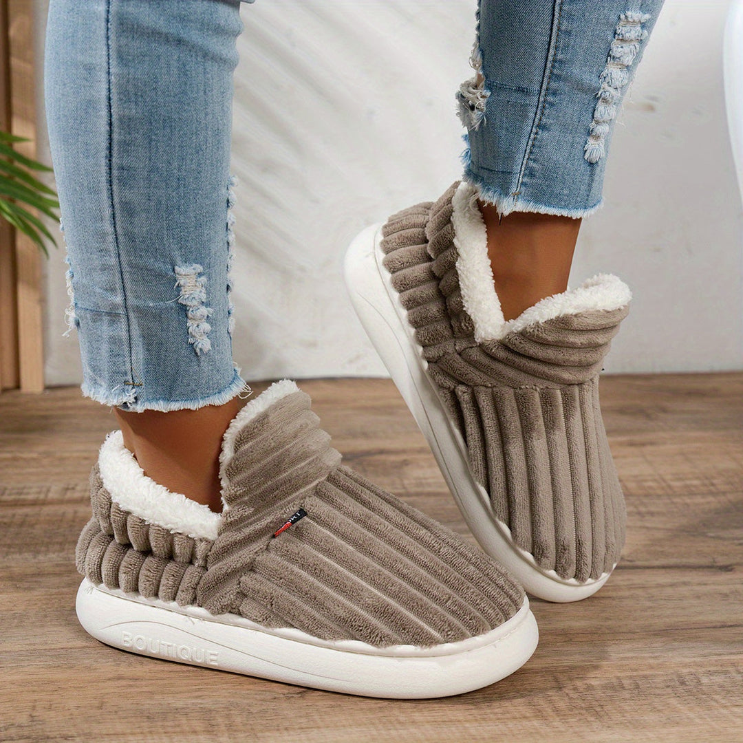 The CozyStep plush slippers