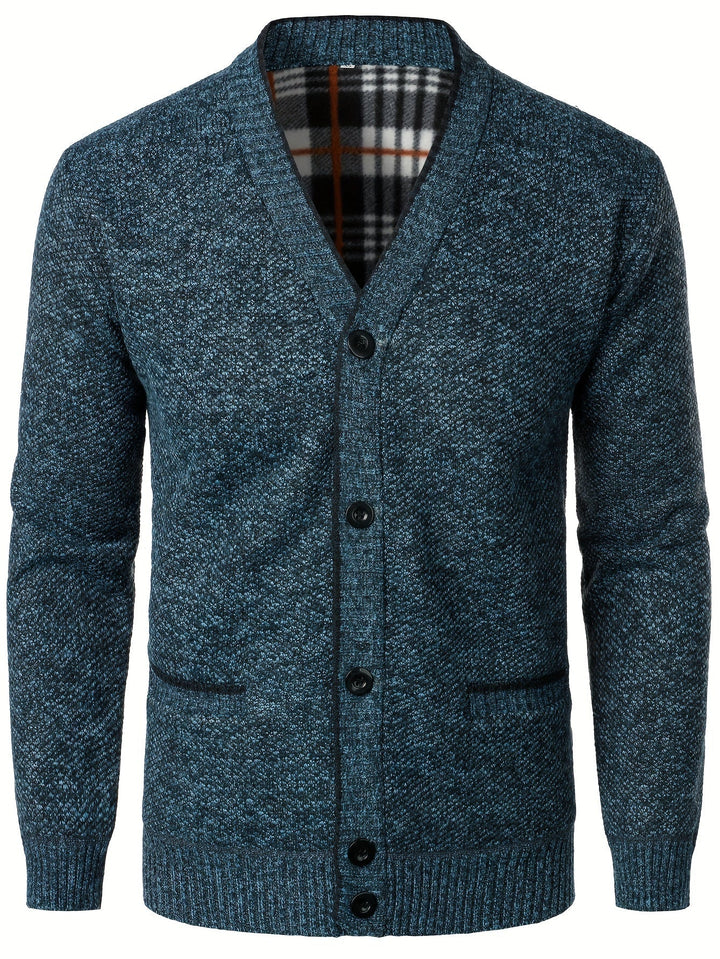Men's Knitted Cardigan with Buttons