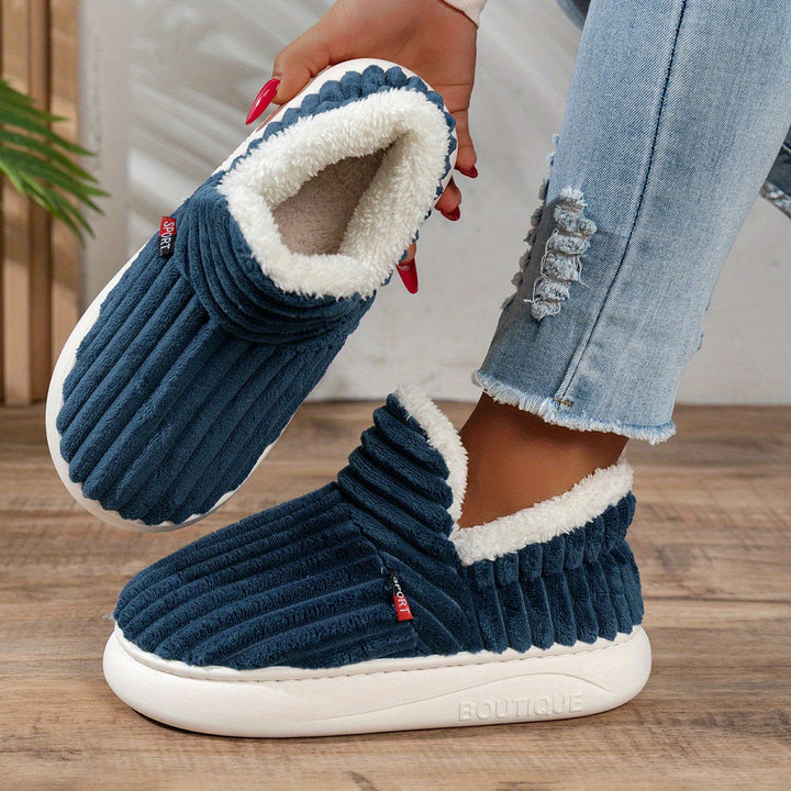 The CozyStep plush slippers